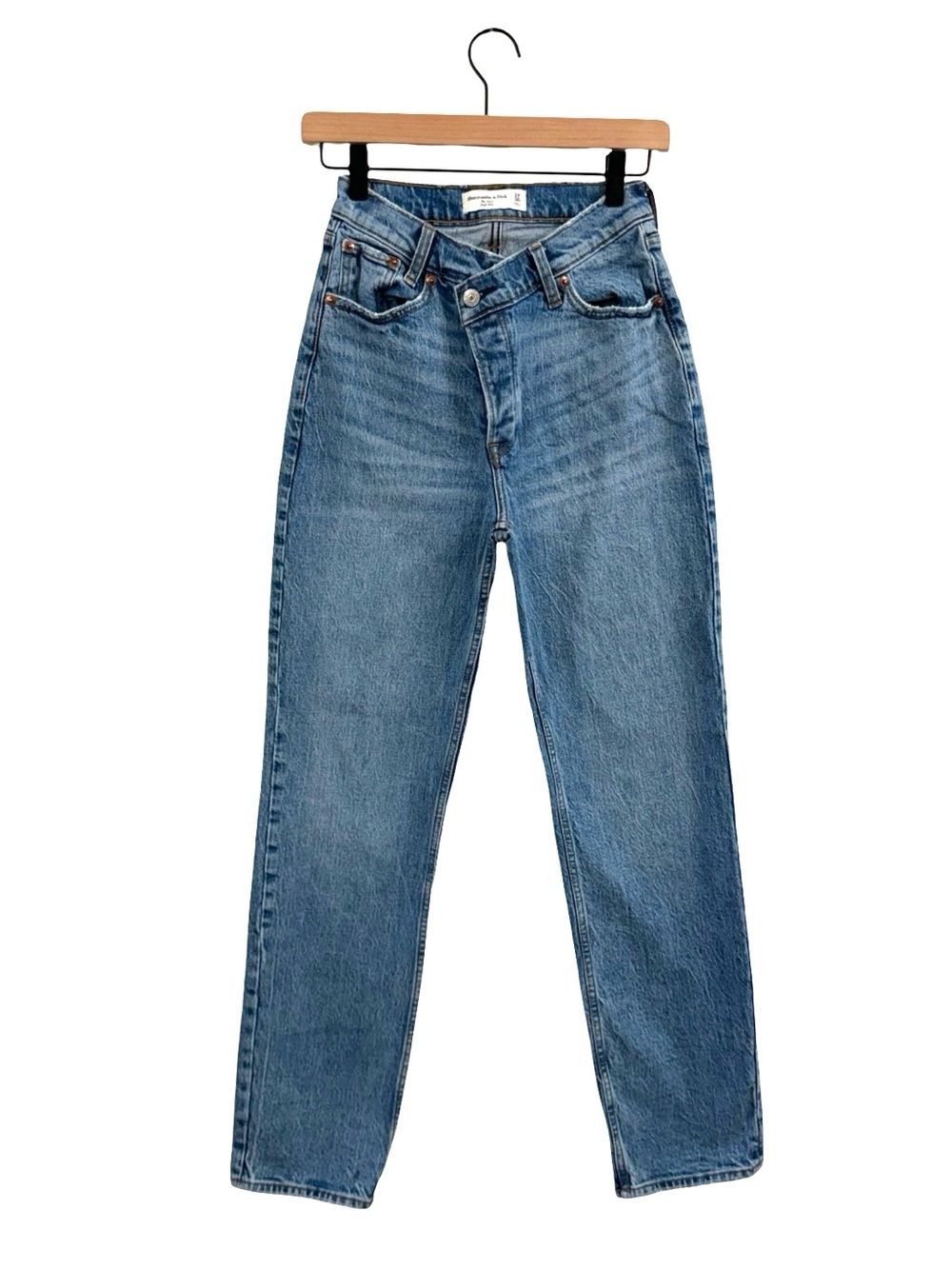 Abercrombie & Fitch Size 24 High-Rise Straight Leg Blue Jeans